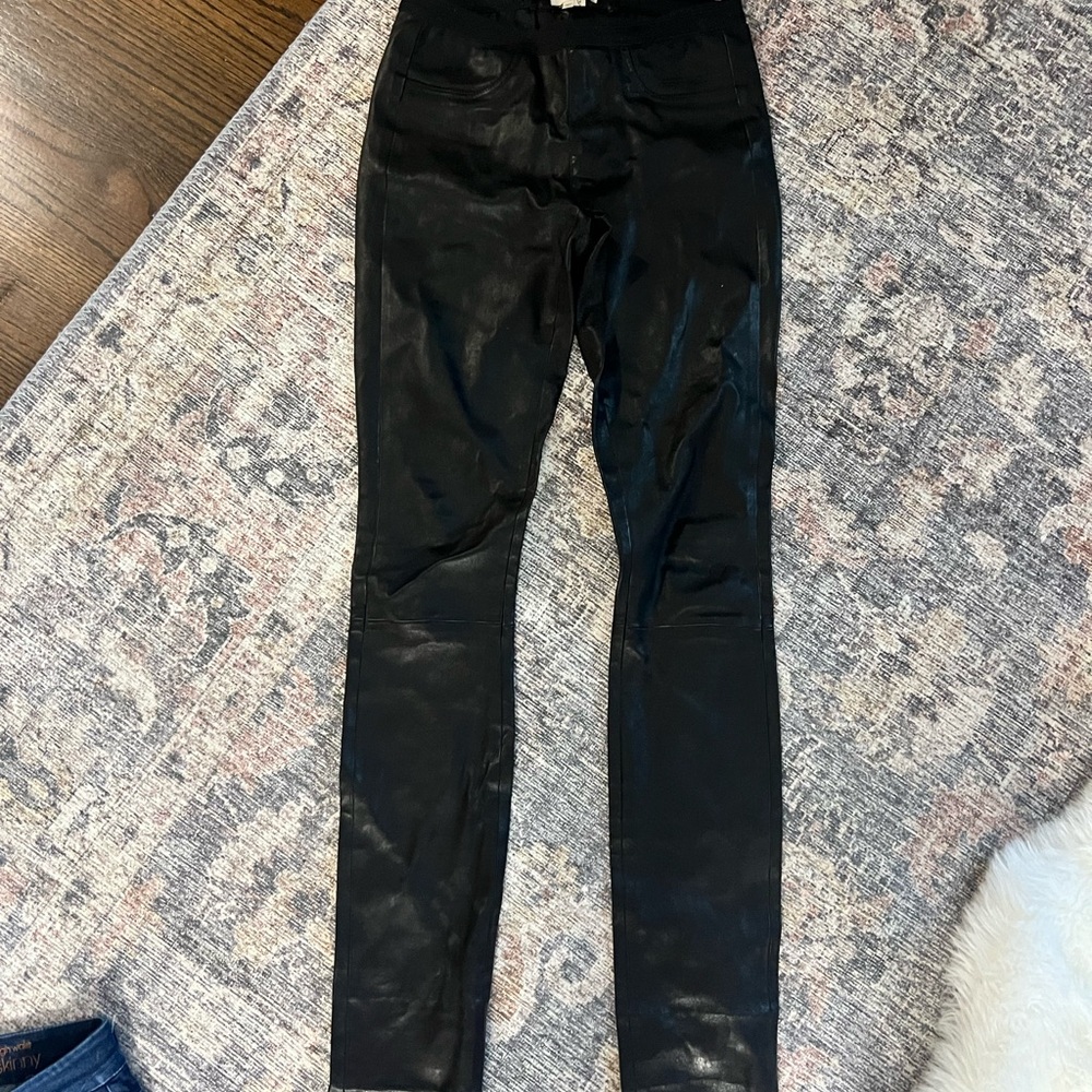 Helmut lang leather pants size 4. Worn only a few times!!